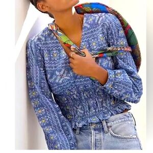 Anthropologie Forever that girl smocked blouse